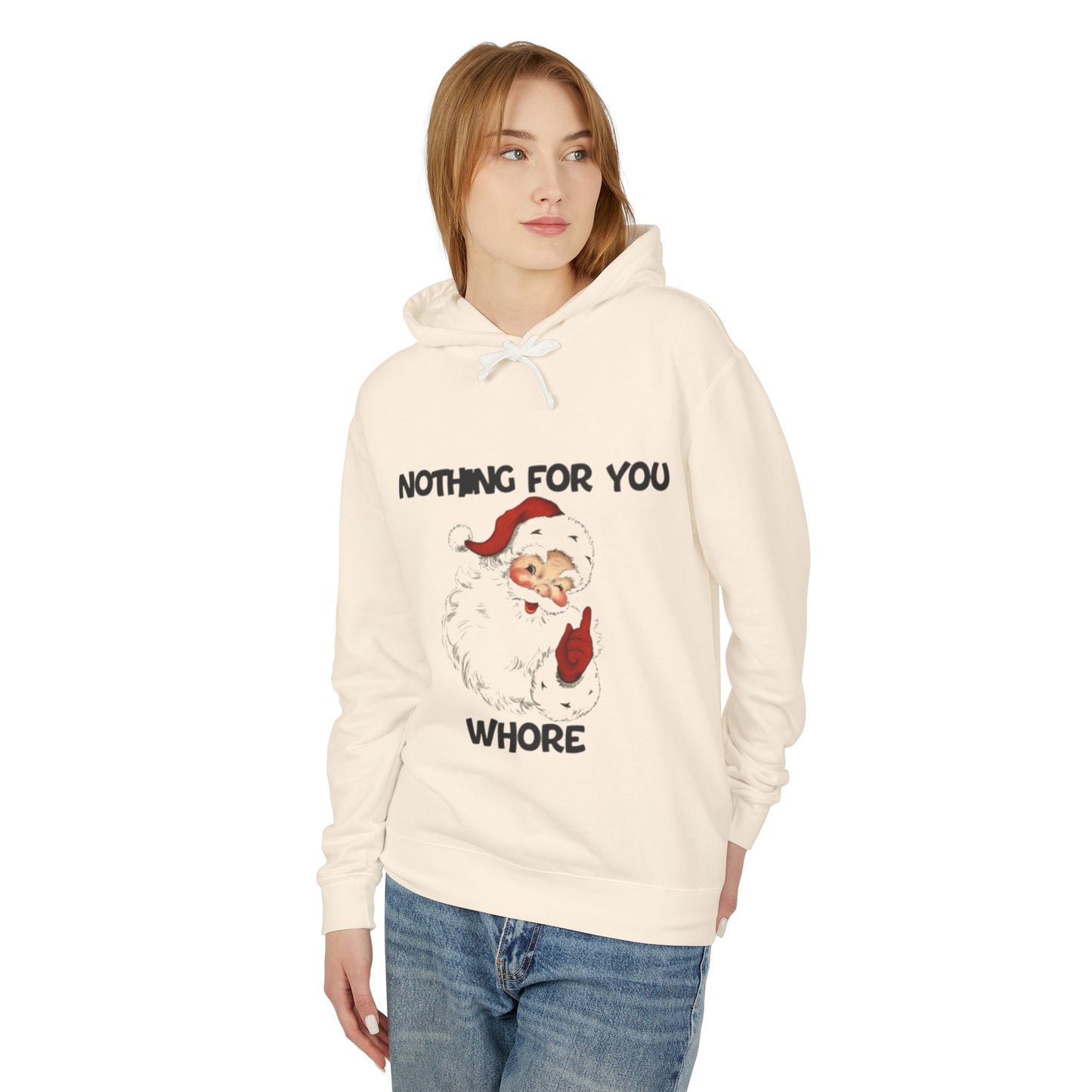 Funny Holiday Hooded Sweatshirt for Christmas, Humorous Gift, Unisex Lightweight Pullover, Santa Joke Hoodie, Christmas Apparel, [...]