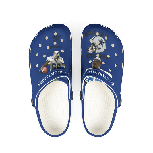 Cowboys EVA Foam Rubber Shoes with Team Spirit, Comfortable Slip-On Clogs, Perfect for Game Days, Casual Wear, Gifts for Fans