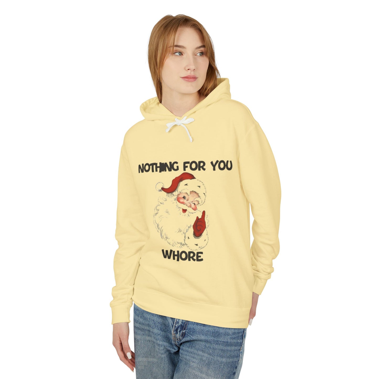 Funny Holiday Hooded Sweatshirt for Christmas, Humorous Gift, Unisex Lightweight Pullover, Santa Joke Hoodie, Christmas Apparel, [...]