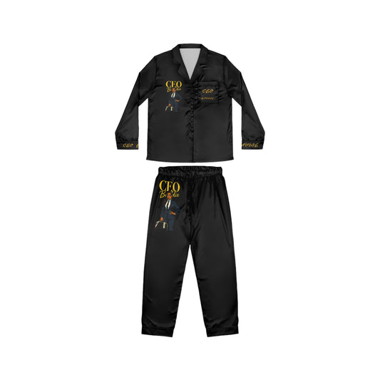 Chic Satin Pajamas for Women | CEO Energy Sleepwear, Lounge Set, Stylish Nightwear, Perfect Gift, Women’s Sleep Clothing