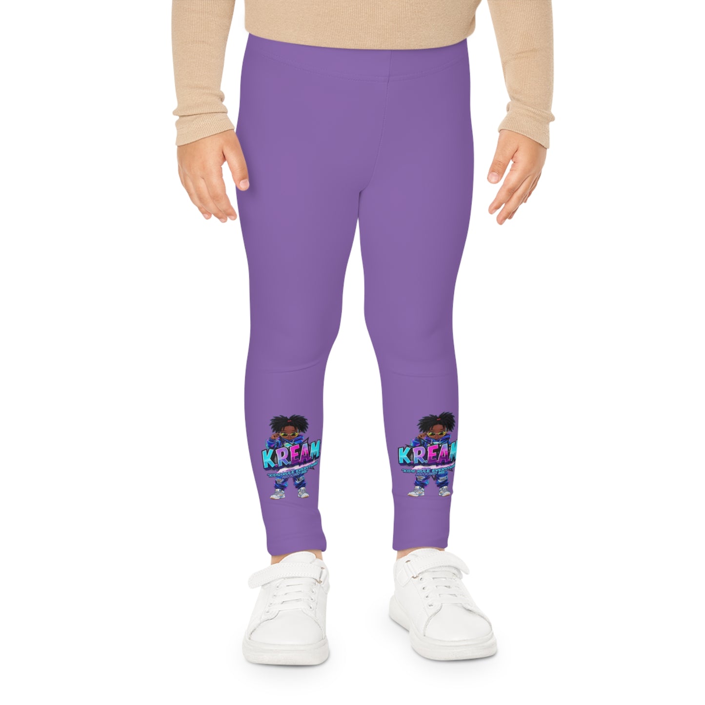 Vibrant Kids Leggings, Dancewear for Girls, Comfortable Active Leggings, Purple Athletic Tights, Hip-Hop Style Leggings, KREAM Graphic [...]