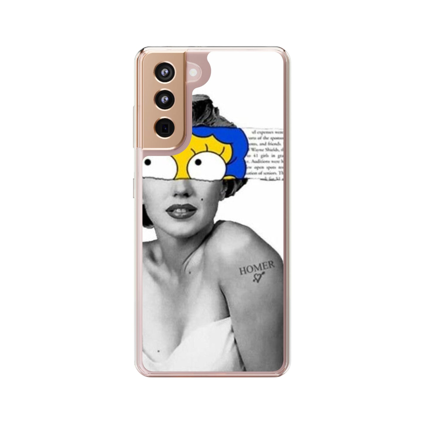 Unique Clear Case with Artistic Design, Phone Case, Customizable Clear Covers, Quirky Phone Accessories, Gifts for Her, Pop Culture [...]