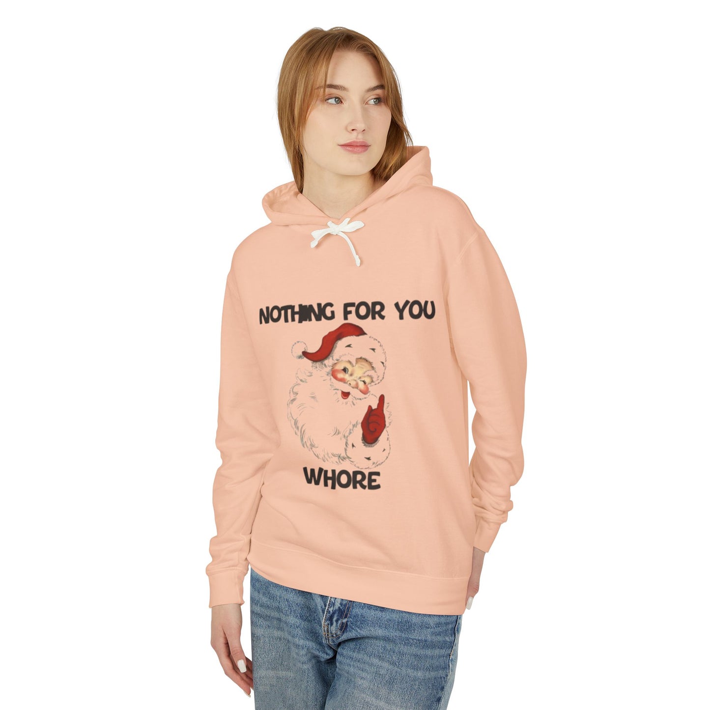 Funny Holiday Hooded Sweatshirt for Christmas, Humorous Gift, Unisex Lightweight Pullover, Santa Joke Hoodie, Christmas Apparel, [...]