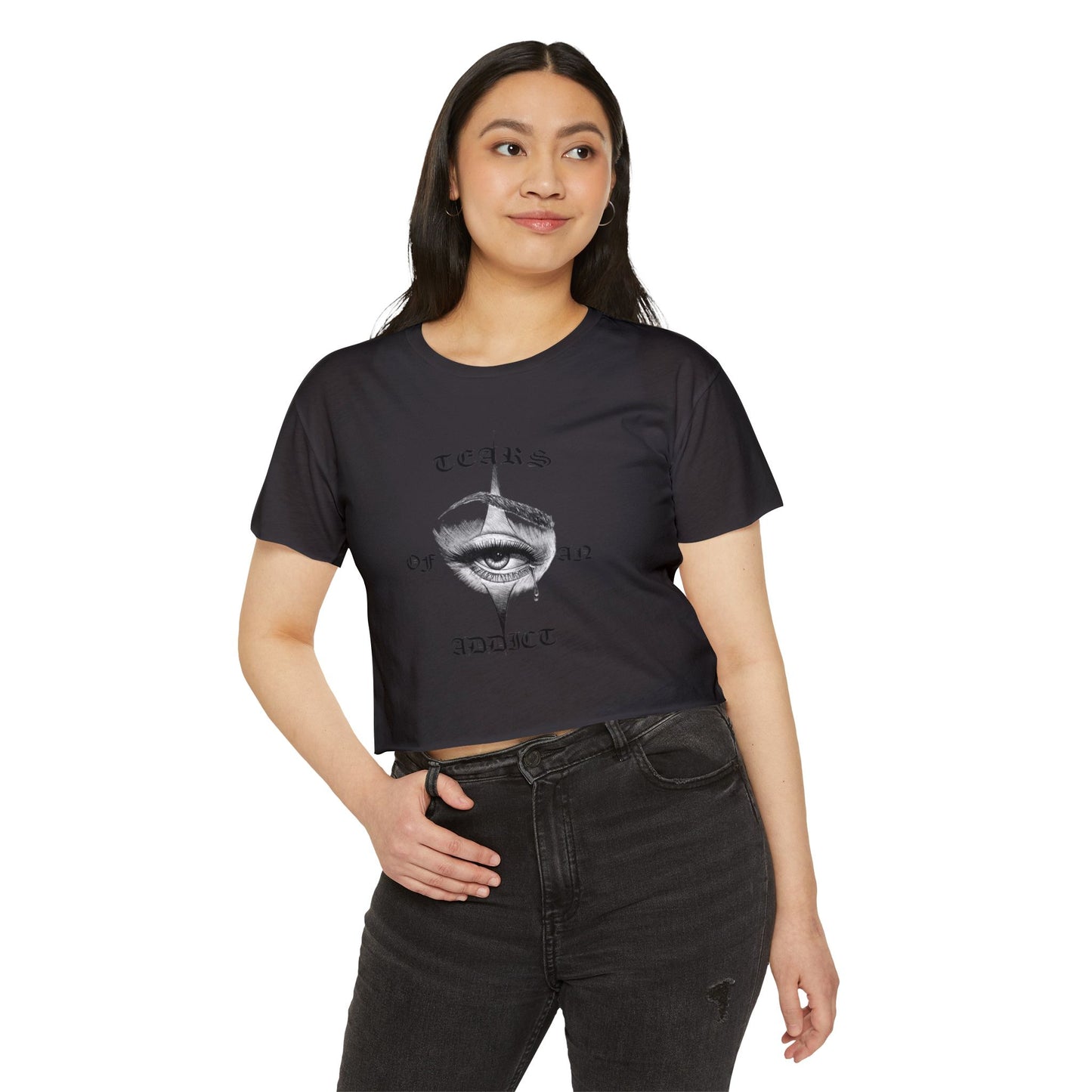 Women's Festival Crop Top with Unique Eye Design, Boho Crop Top, Festival Wear, Street Style Tee, Music Festival Outfit, Summer [...]