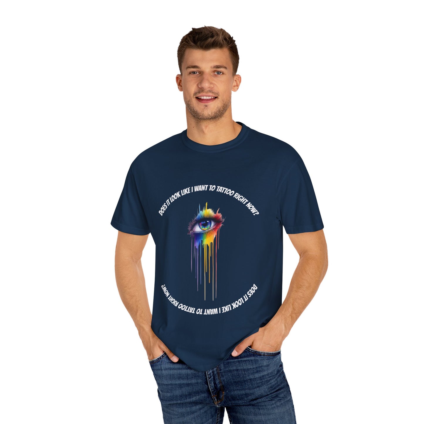 Vibrant Eye Art T-Shirt | Unisex Garment-Dyed Tee, Artistic Apparel, Colorful Fashion, Unique Gift, Everyday Wear