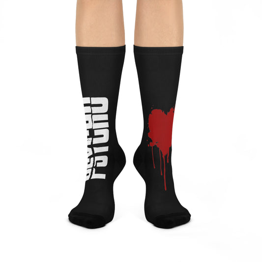 Stylish Cushioned Crew Socks – Perfect Gift for Artists, Unique Streetwear, Trendy Fashion Accessories, Everyday Comfort, Holiday Gifts