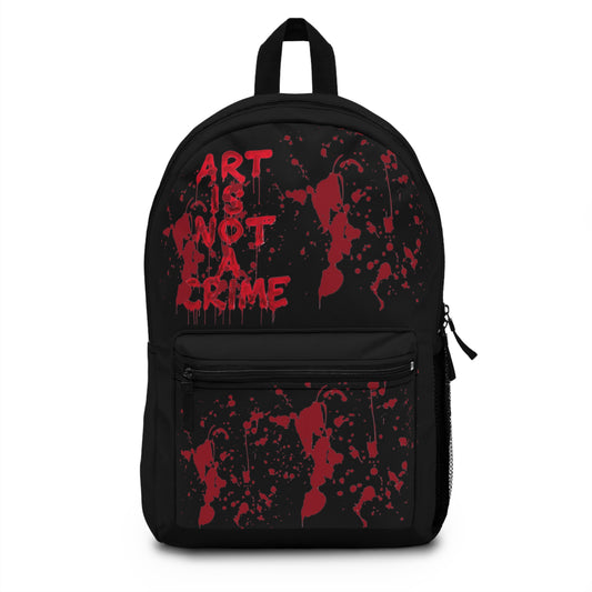 Artistic Expression Backpack - Unique School Bag, Trendy Art Backpack, Stylish Daypack, Gift for Artists, Edgy Urban Backpack