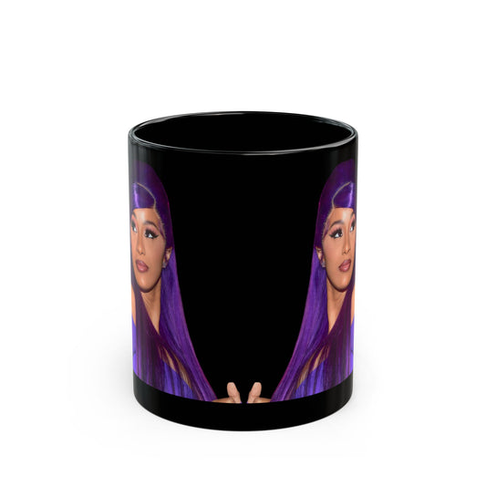 Purple Persona Female Rapper Mug, Bold Black Coffee Cup, Unique Gift for Music Lovers, Fun Home Décor, Perfect for Birthdays, Anniversaries, Holidays