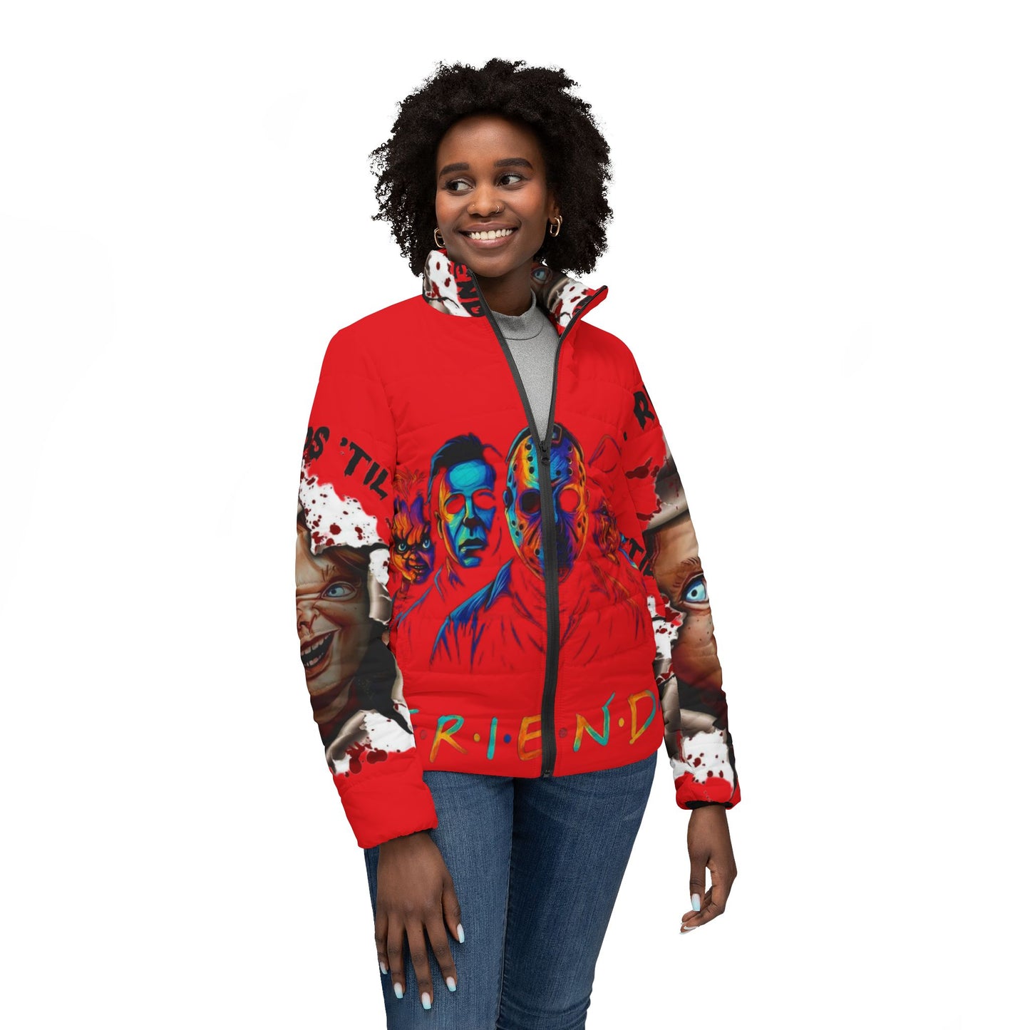 Vibrant Horror-Themed Puffer Jacket, Perfect for Fans of Iconic Horror Movies, Cozy Outerwear for Fall and Winter, Unique Gift for [...]