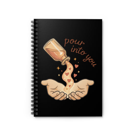 Charming Spiral Notebook - Pour Into You, Cute Gift for Students, Love Journal, Motivational Stationery, Heartfelt Note-taking