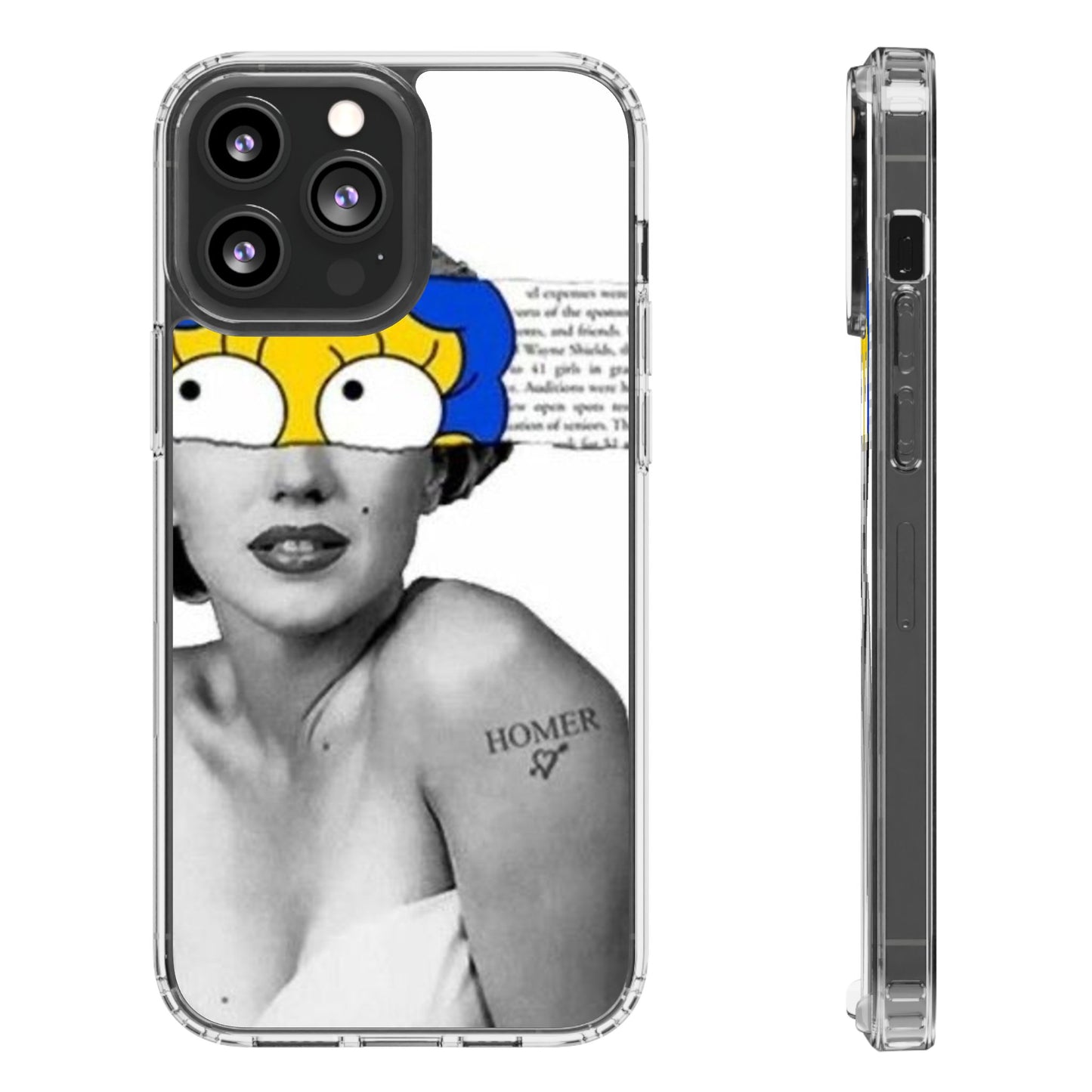 Unique Clear Case with Artistic Design, Phone Case, Customizable Clear Covers, Quirky Phone Accessories, Gifts for Her, Pop Culture [...]
