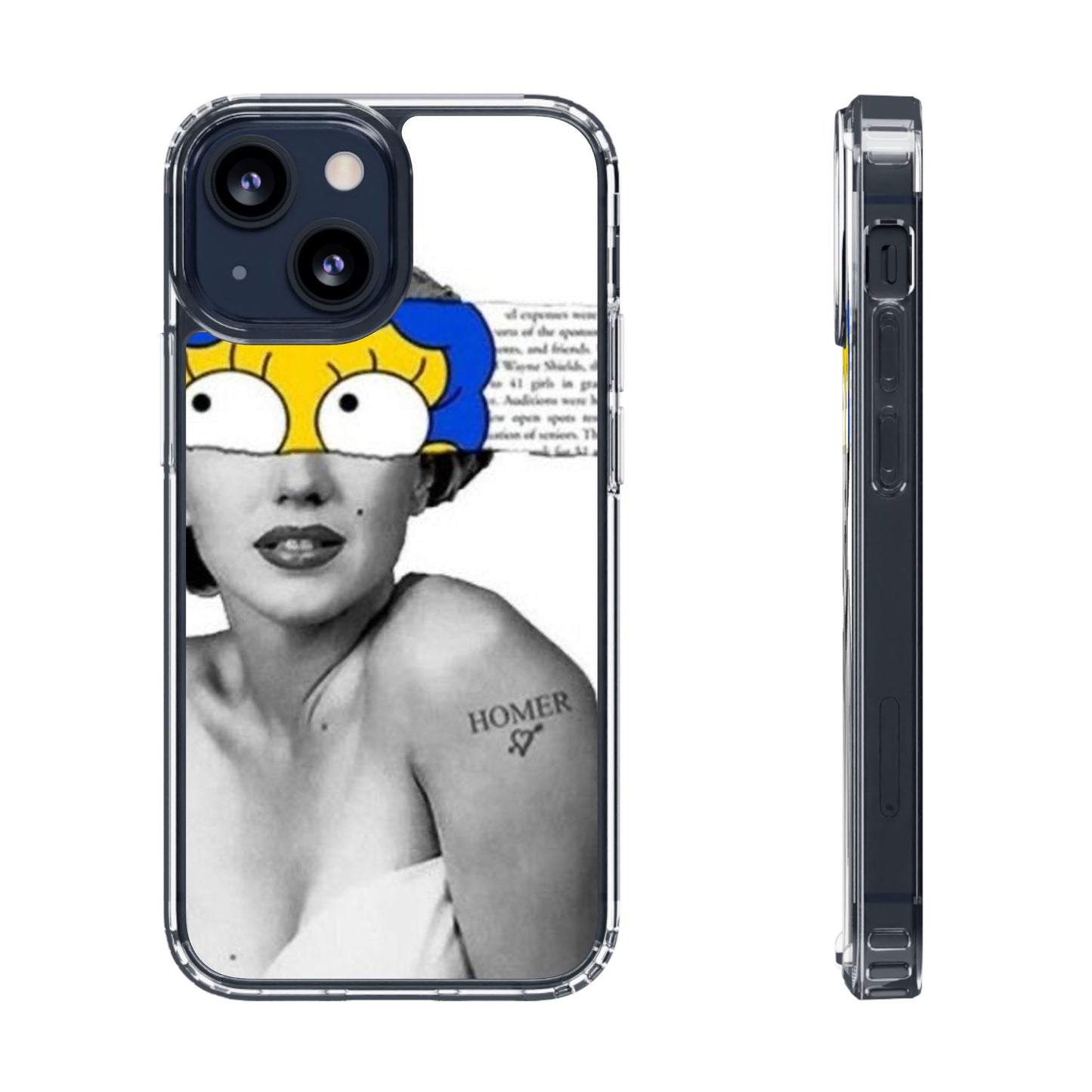Unique Clear Case with Artistic Design, Phone Case, Customizable Clear Covers, Quirky Phone Accessories, Gifts for Her, Pop Culture [...]