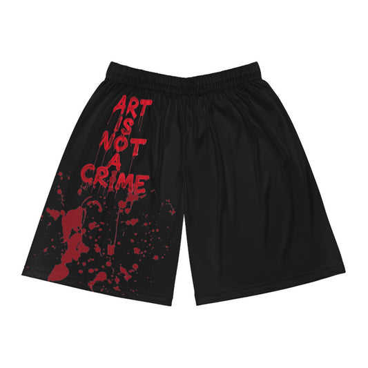 Artistic Basketball Shorts, Sporty Style, Casual Wear, Athletic Gear, Streetwear, Creative Expression