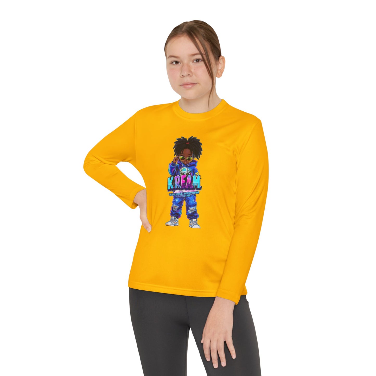 Youth Long Sleeve Tee for Trendy Kids, Cool Graphic Tee, Perfect for Birthdays, Playdates, School Events, Unique Gift Idea