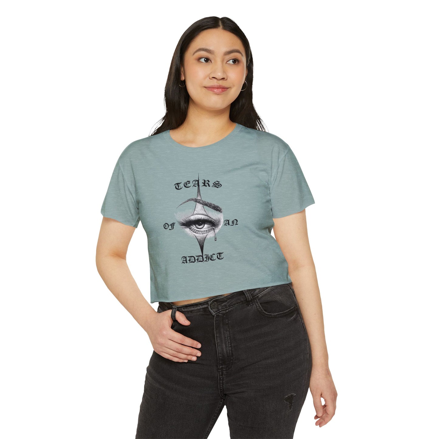 Women's Festival Crop Top with Unique Eye Design, Boho Crop Top, Festival Wear, Street Style Tee, Music Festival Outfit, Summer [...]