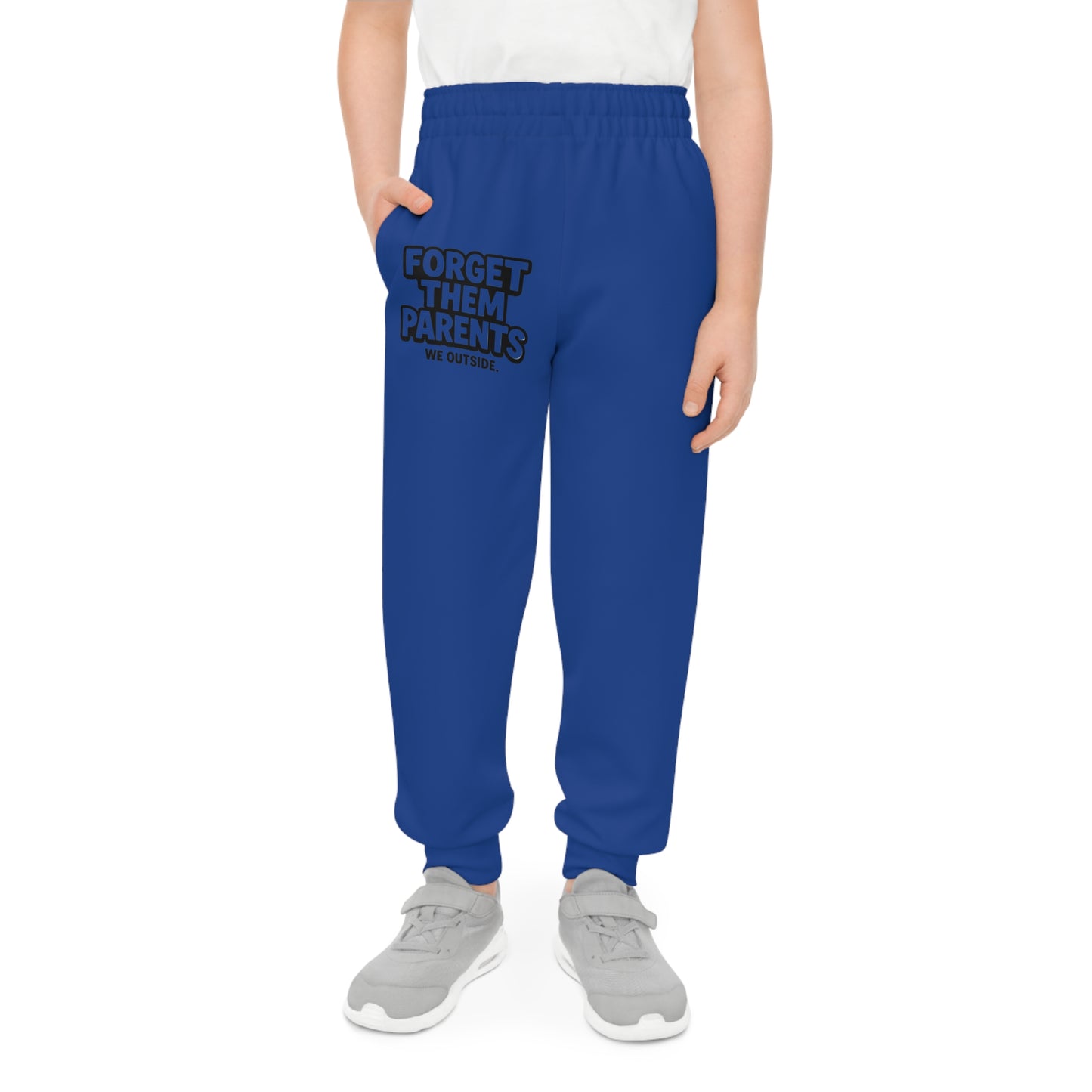 Youth Joggers with 'Forget Them Parents' Print - Cool Lounge Pants for Kids, Fun Gifts for Tweens, Casual Sportswear, Birthday [...]