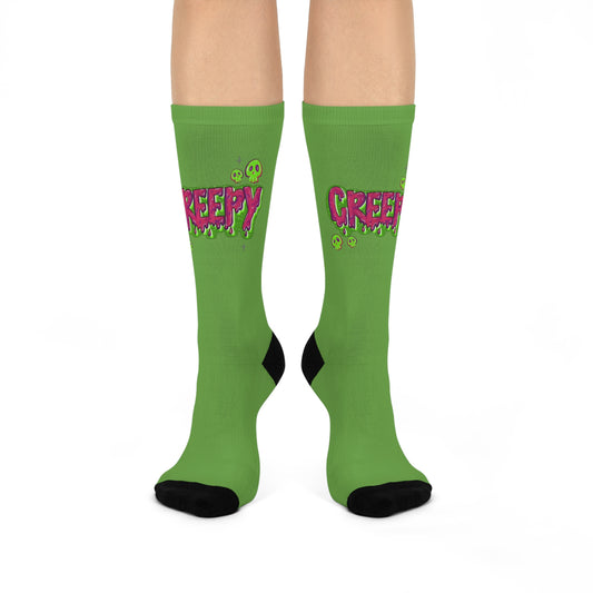 Creepy Halloween Crew Socks | Cozy Cotton Socks, Fun Socks for Gifting, Holiday Comfort, Spooky Vibe, Perfect for Trick or Treating