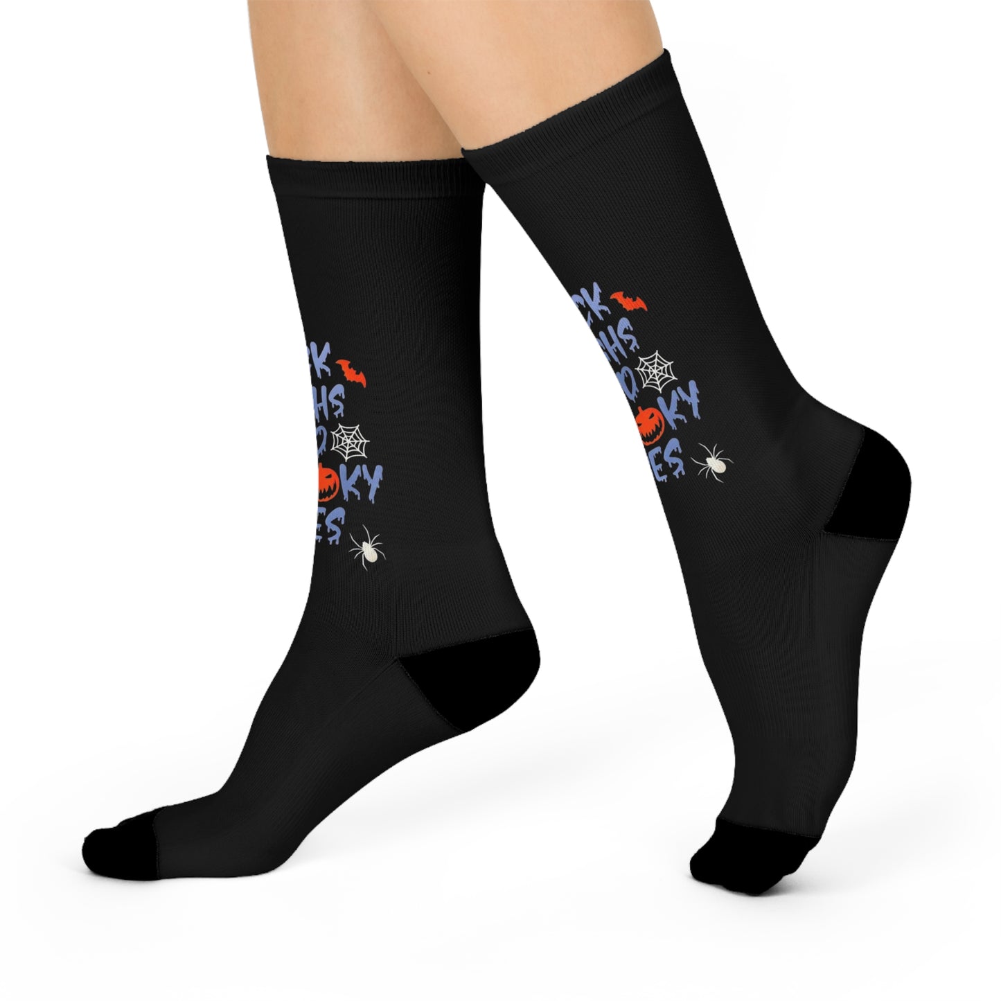 Halloween Themed Crew Socks - Thick Thighs and Spooky Vibes, Fun Halloween Accessory, Cozy Socks for Spooky Season, Perfect Gift for [...]