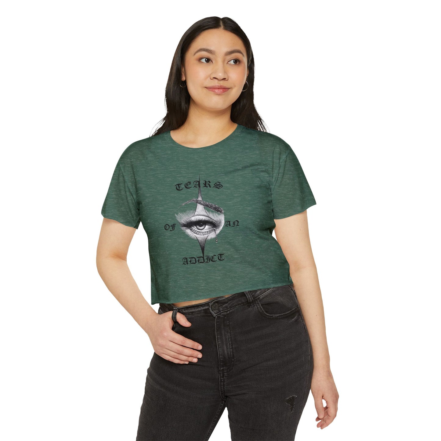 Women's Festival Crop Top with Unique Eye Design, Boho Crop Top, Festival Wear, Street Style Tee, Music Festival Outfit, Summer [...]