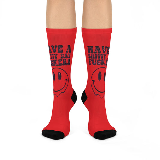 "HAVE A GOOD DAY FUCKERS" Sassy Crew Socks - Perfect Gift for Friends, Funny Socks for Birthdays, Fun Gift for Any Occasion, Humor in Every Step, [...]