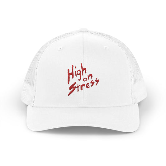 High on Stress Snapback Trucker Cap, Funny Cap for Stress Relief, Quirky Gift for Gamers, Casual Streetwear, Summer Essentials