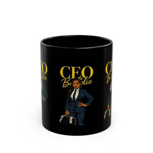 CEO Baddie Black Mug - Perfect Gift for Entrepreneurs, Boss Ladies, Coffee Lovers, Office Decor, Inspirational Drinkware