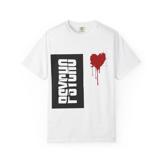 Psycho Heart Graphic T-shirt, Cool Unisex Tee, Casual Streetwear, Gift for Him or Her, Halloween Apparel, Edgy Fashion Statement