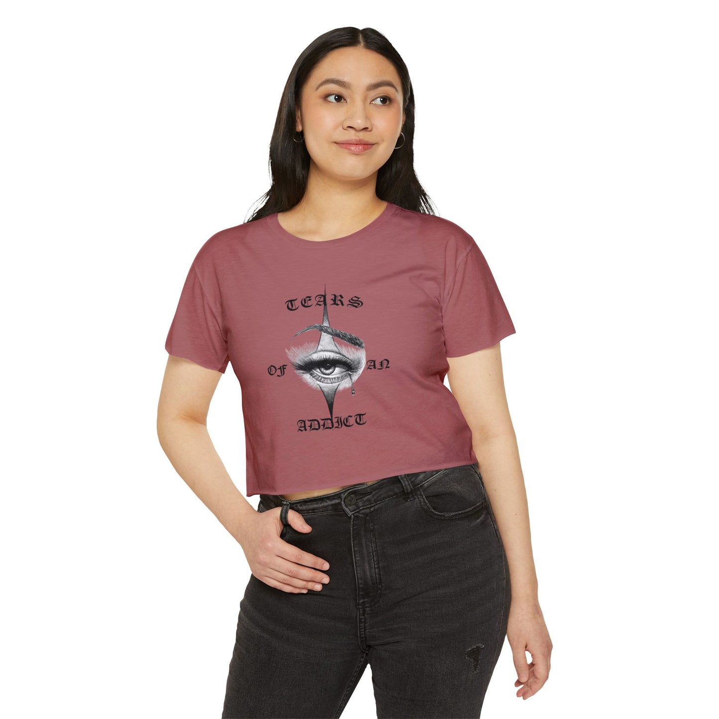 Women's Festival Crop Top with Unique Eye Design, Boho Crop Top, Festival Wear, Street Style Tee, Music Festival Outfit, Summer [...]