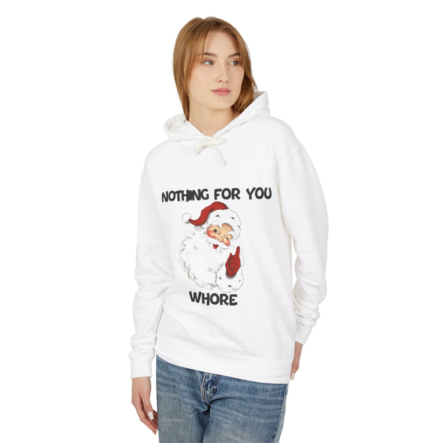 Funny Holiday Hooded Sweatshirt for Christmas, Humorous Gift, Unisex Lightweight Pullover, Santa Joke Hoodie, Christmas Apparel, [...]