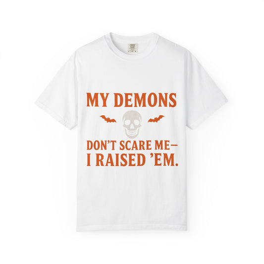 Halloween Themed Unisex T-Shirt with Bats and Humor