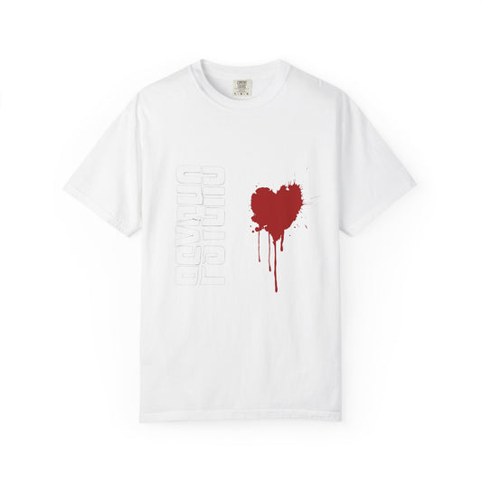Bleeding Heart Unisex T-Shirt, Casual Love Tee, Heart Graphic Shirt, Gift for Him/Her, Streetwear, Valentine's Day Tee