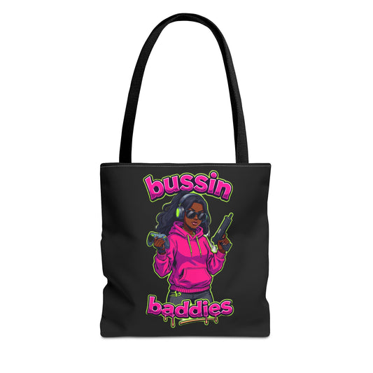 Bussin Baddies Tote Bag, Trendy Carryall, Women's Fashion Accessory, Streetwear Shopping Bag, Gift for Her