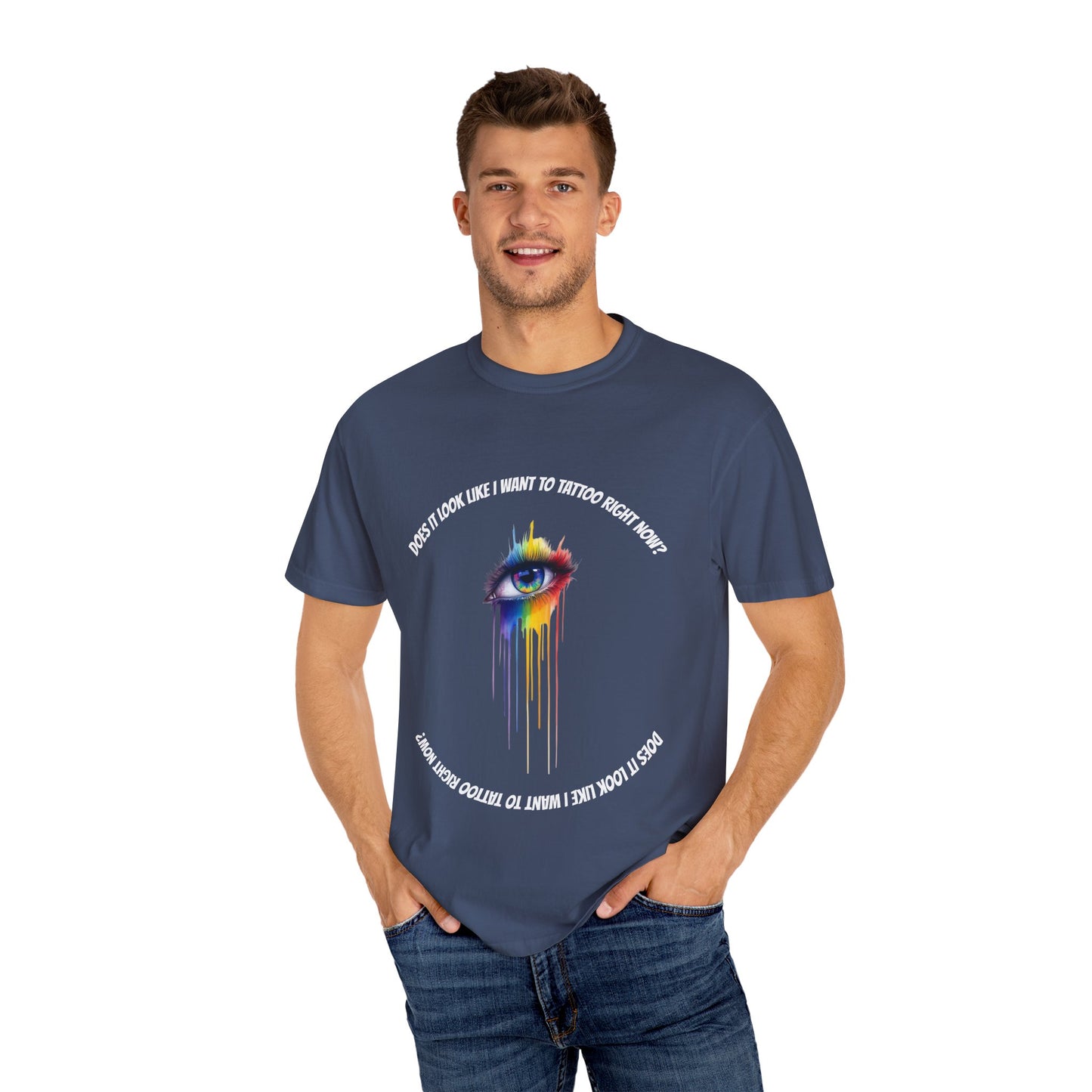 Vibrant Eye Art T-Shirt | Unisex Garment-Dyed Tee, Artistic Apparel, Colorful Fashion, Unique Gift, Everyday Wear