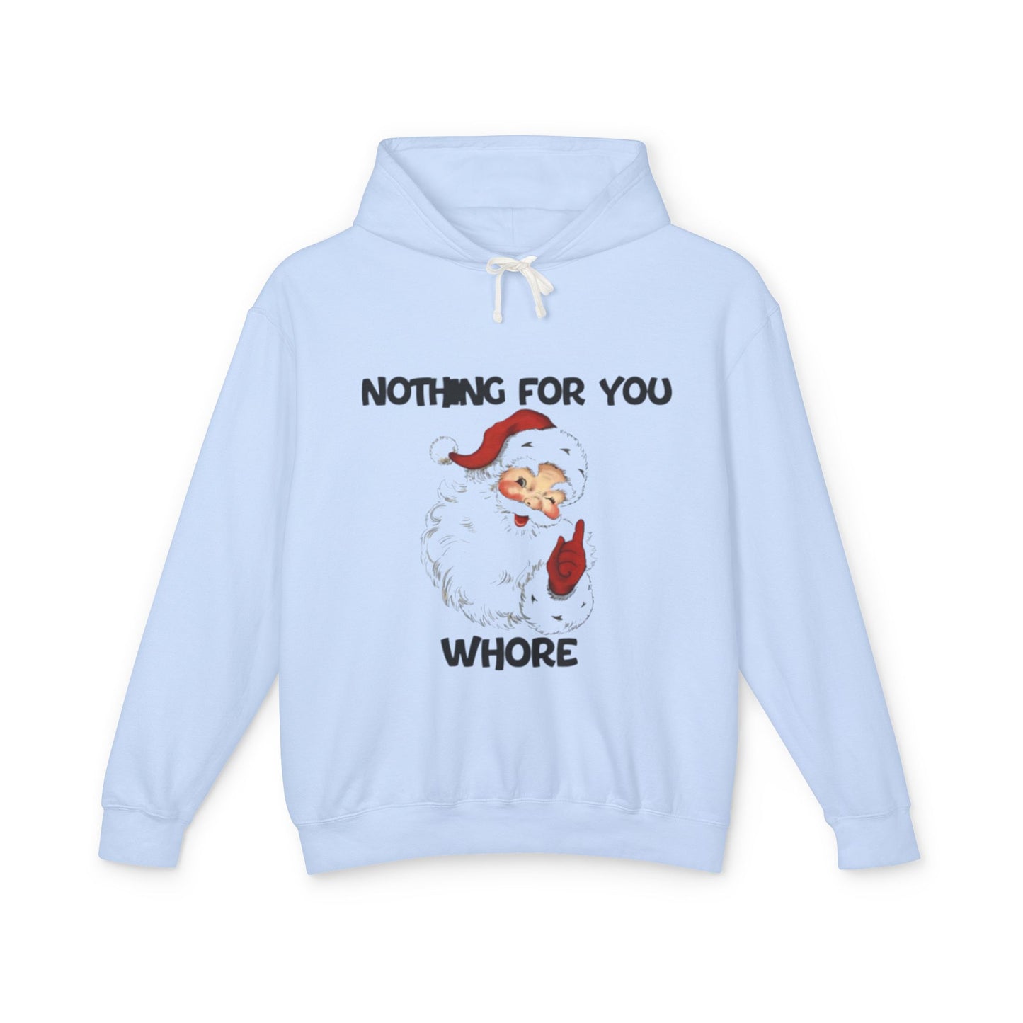 Funny Holiday Hooded Sweatshirt for Christmas, Humorous Gift, Unisex Lightweight Pullover, Santa Joke Hoodie, Christmas Apparel, [...]